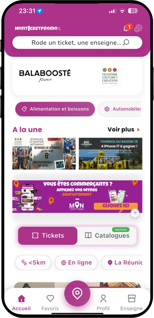 Application MonTicketPromo
