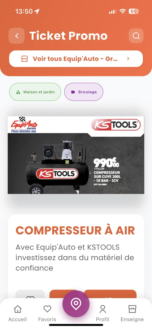Détail d’un ticket promo sur MonTicketPromo